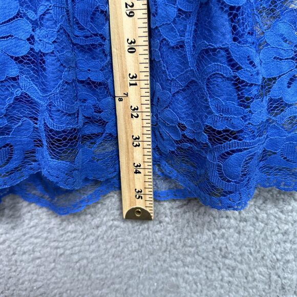 BB Dakota Lace Dress Sz 2 Royal Blue Fit & Flare Cocktail Party Wedding Guest - Picture 14 of 15